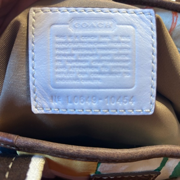 Gorgeous Vintage COACH 10454 Patchwork Handbag Multicolor Canvas & Leather Y2K - Picture 9 of 13
